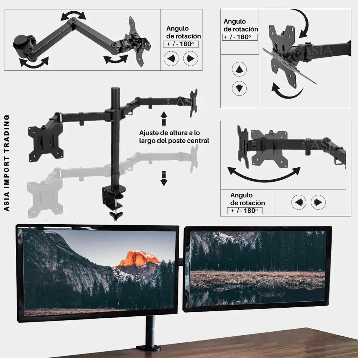 HOME & DESING - Soporte Monitor Doble