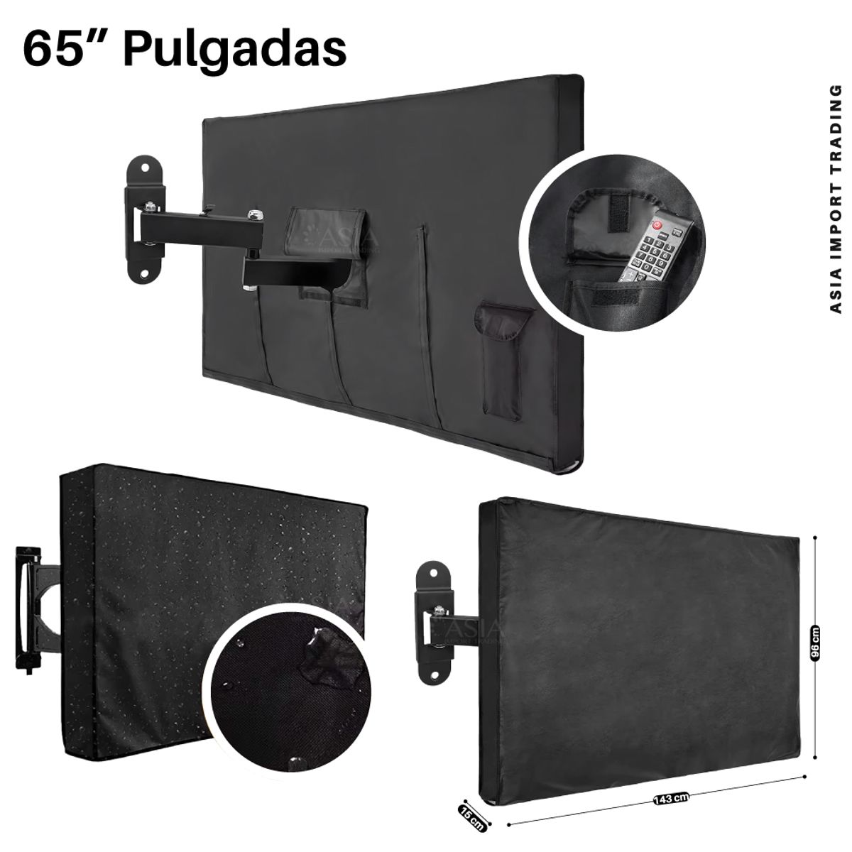 HOME & DESING - Funda impermeable para TV 65 pulgadas