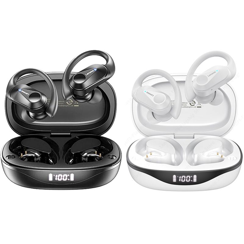LENOVO - Set 2 Audífonos Lenovo LP75 TWS Bluetooth 51 - Negro & Blanco