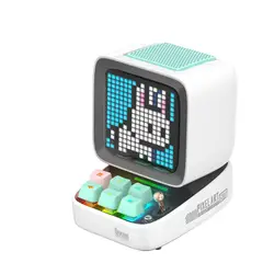 DIVOOM - Ditoo Pro Parlante Bluetooth Retro Smart Pixel Art - Blanca