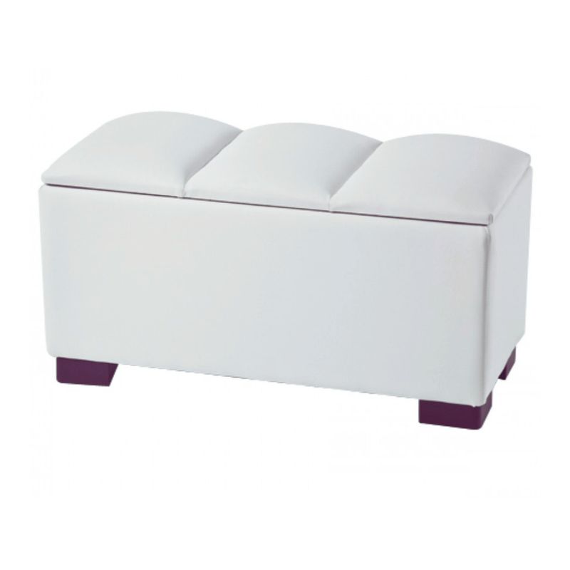 GENERICO - Banqueta Baul Ledy Crudo En Eco Cuero 60x40x45x20 Rimar