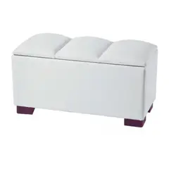 GENERICO - Banqueta Baul Ledy Crudo En Eco Cuero 60x40x45x20 Rimar