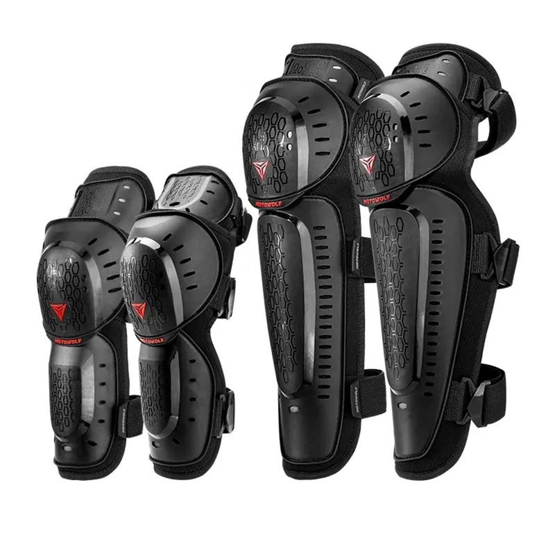 MOTOWOLF - Rodilleras y Coderas largas para motociclismo Motowolf 1016b