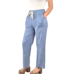 LIKE SHOP - Pantalon Palazzo Mujer Liviano Recto Excelente Calidad Tipo Jeans 664