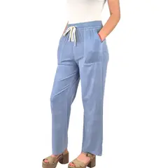 MPROPIA - Pantalon Palazzo Mujer Liviano Recto Excelente Calidad Tipo Jeans 664