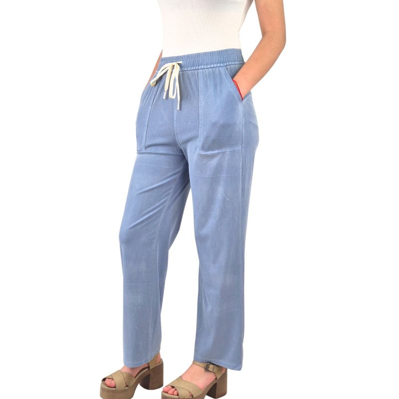MPROPIA - Pantalon Palazzo Mujer Liviano Recto Excelente Calidad Tipo Jeans 664