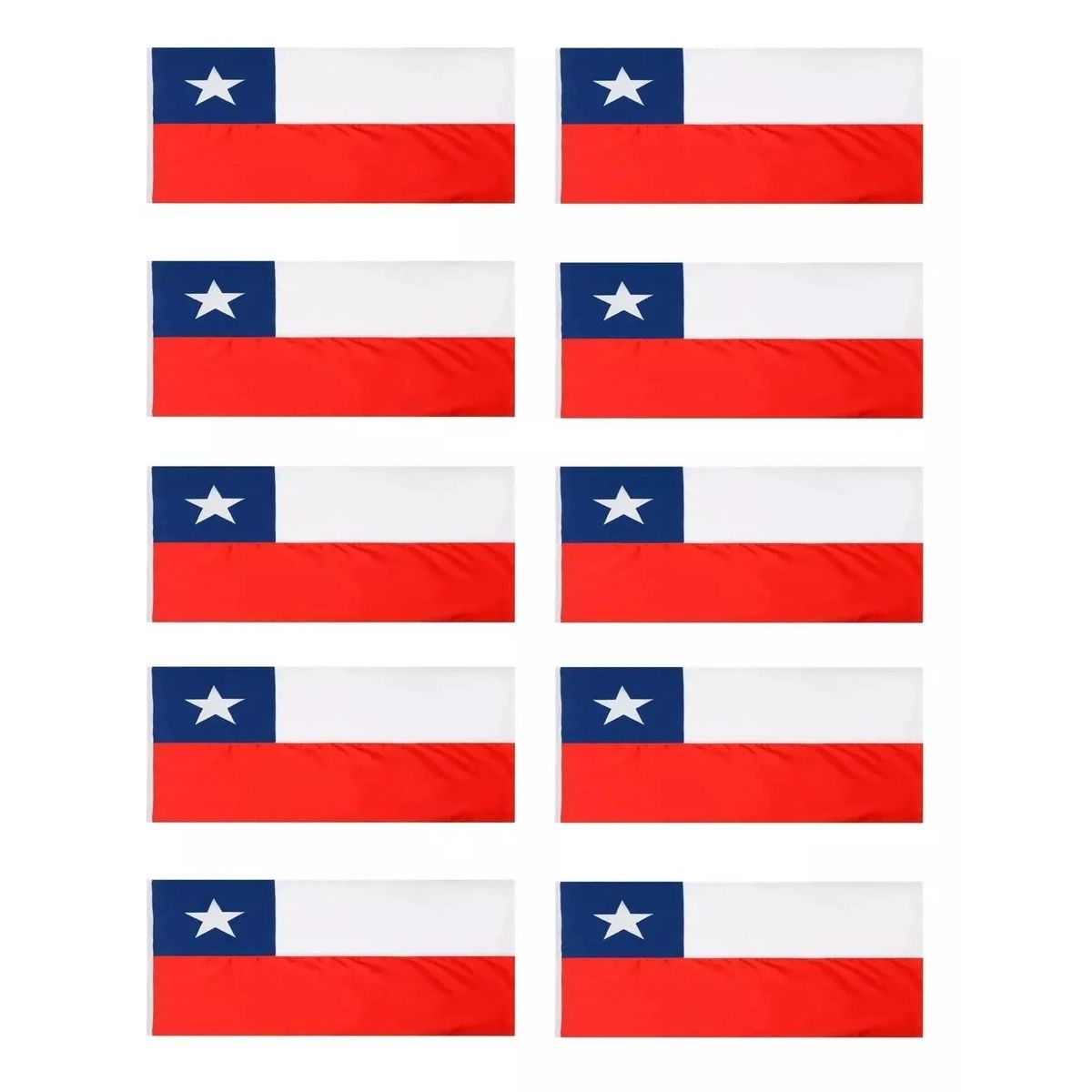 Pack10 Banderas De Chile Bandera Chile Chilena 145 X 90 Tela, marca GENERICO - Foto Principal
