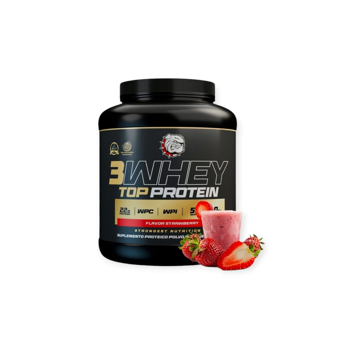 STRONGEST - PROTEINA 3 WHEY TOP PROTEIN 2KG STRAMBERRY - STRONGEST