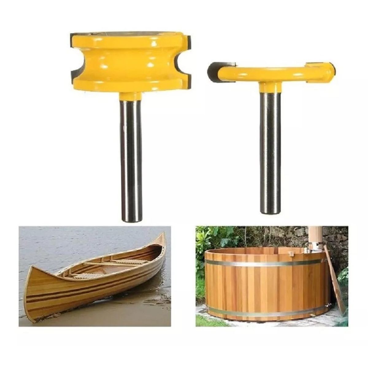 GENERICO - Set Fresas Ranuradoras 14 Broca Router Tinajas Puertas