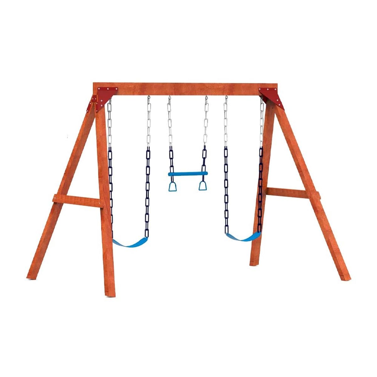 DINO CARS CHILE - Columpio de madera exterior para niños