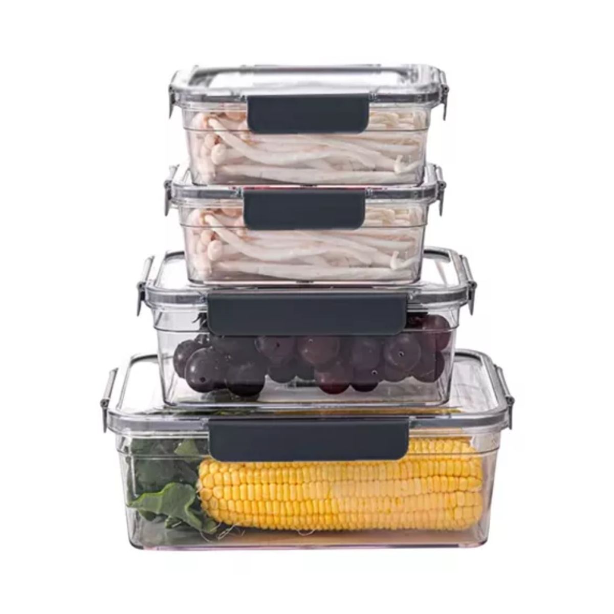 GENERICO - Contenedor De Alimentos Taper Set 4 Unids Hermetico Apilable