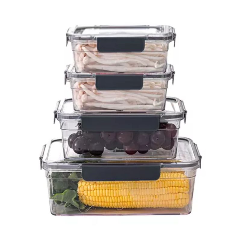 GENERICO - Contenedor De Alimentos Taper Set 4 Unids Hermetico Apilable