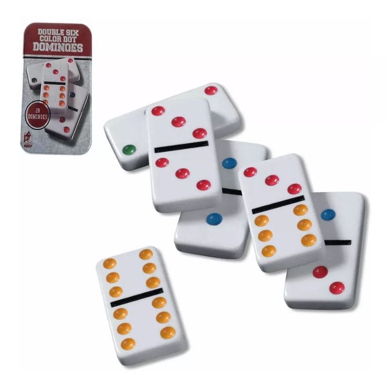 GENERICO - Juego Dominó Caja Metálica 28 Piezas , Juegos De Mesa