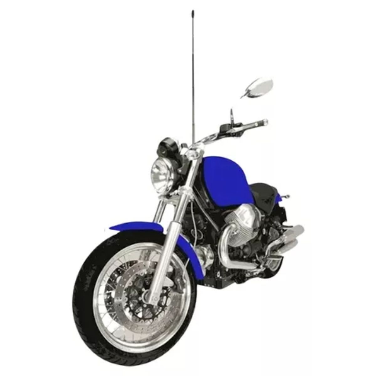 GENERICO - Antena para moto retractil corta hilo curado