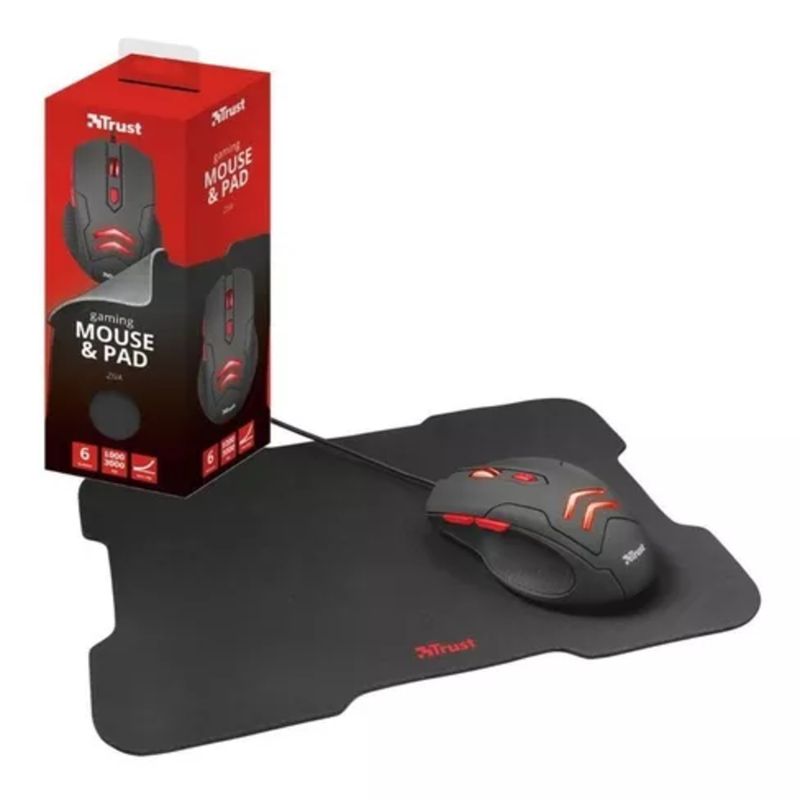 TRUST - Kit Trust Ziva Gaming Mouse + Mouse Pad