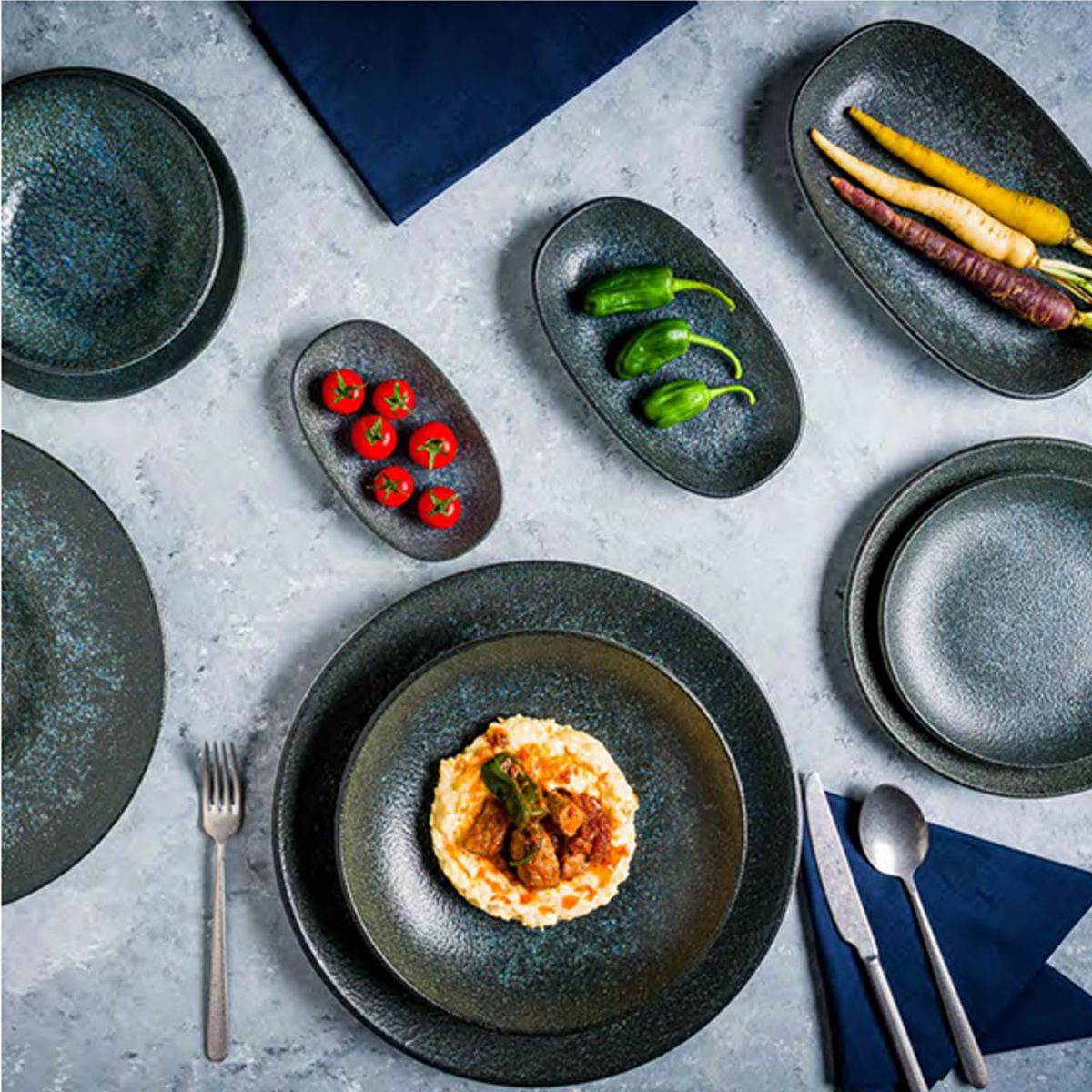 BONNA - Plato Porcelana Vega Bajo 30cm Set 6 pcs