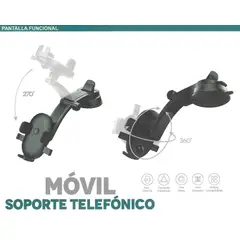 IRM - Soporte celular para auto ajustable con ventosa