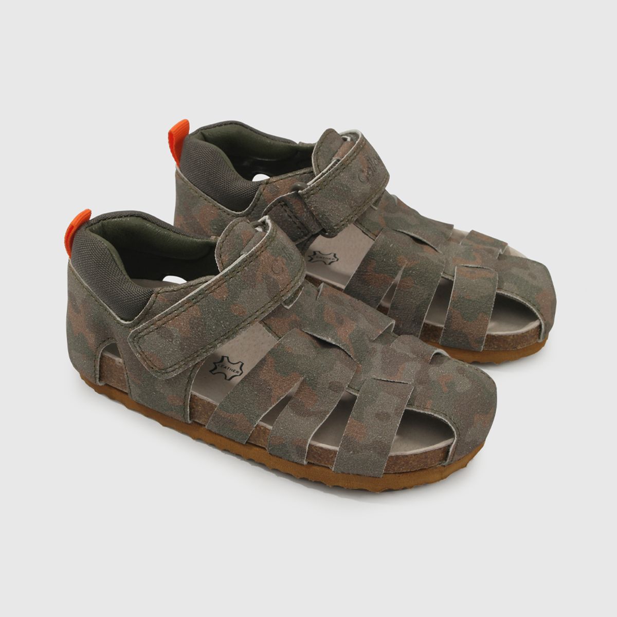COLLOKY - Sandalia Vestir Velcro Ecocuero Resistente Verde