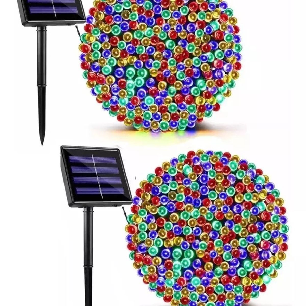 GENERICO - Guirnalda Fiestas Patrias Solar con 200 Luces Led Multicolor 20m