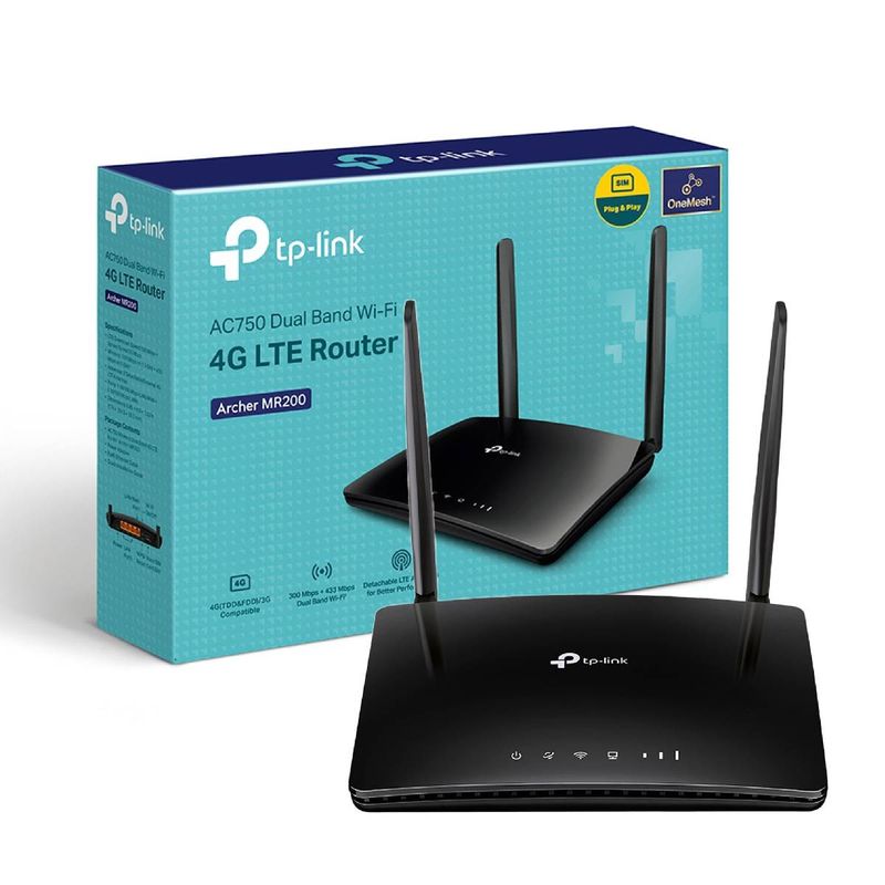 TP LINK - Router Inalámbrico 4G LTE TP-Link MR200 AC750 Dual Band