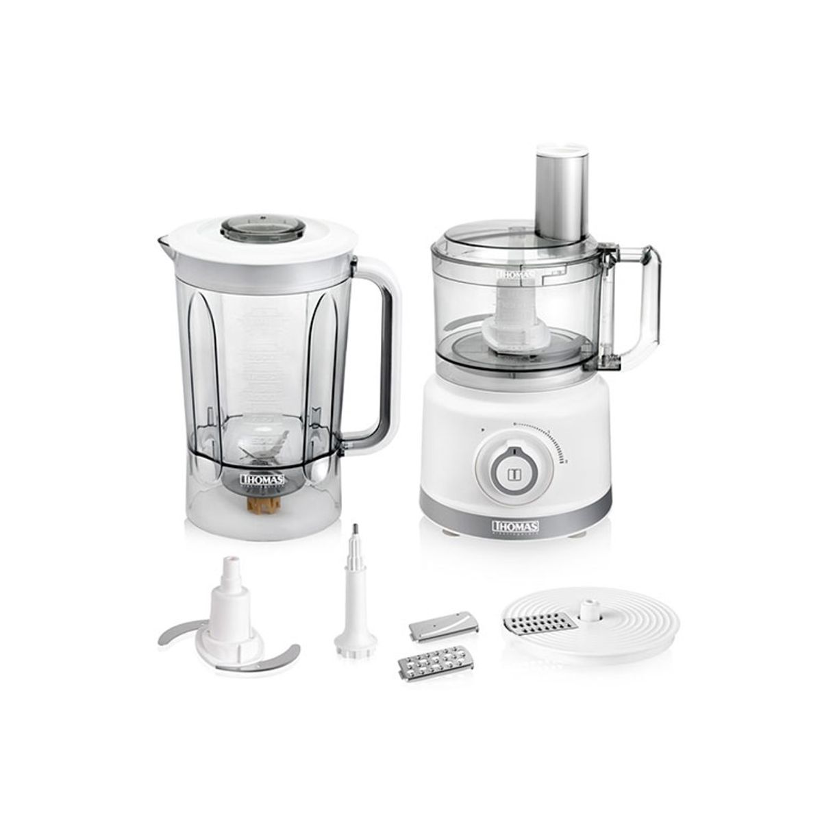 THOMAS - Licuadora y Procesadora Alimentos 900w Blanco TH 9170B