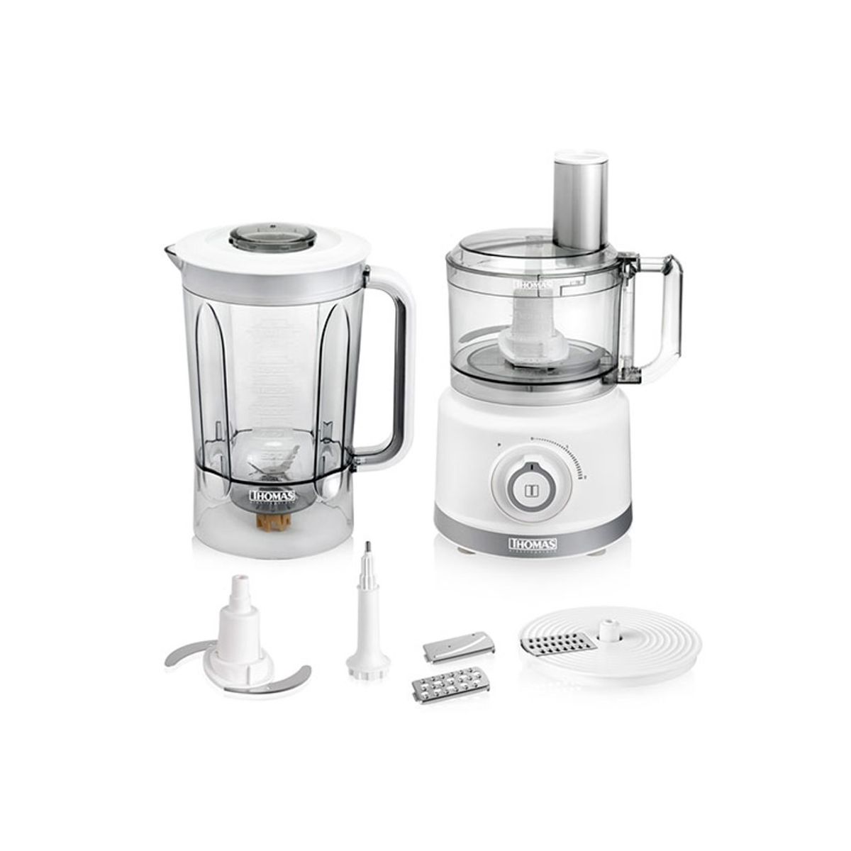 THOMAS - Licuadora y Procesadora Alimentos 900w Blanco TH 9170B