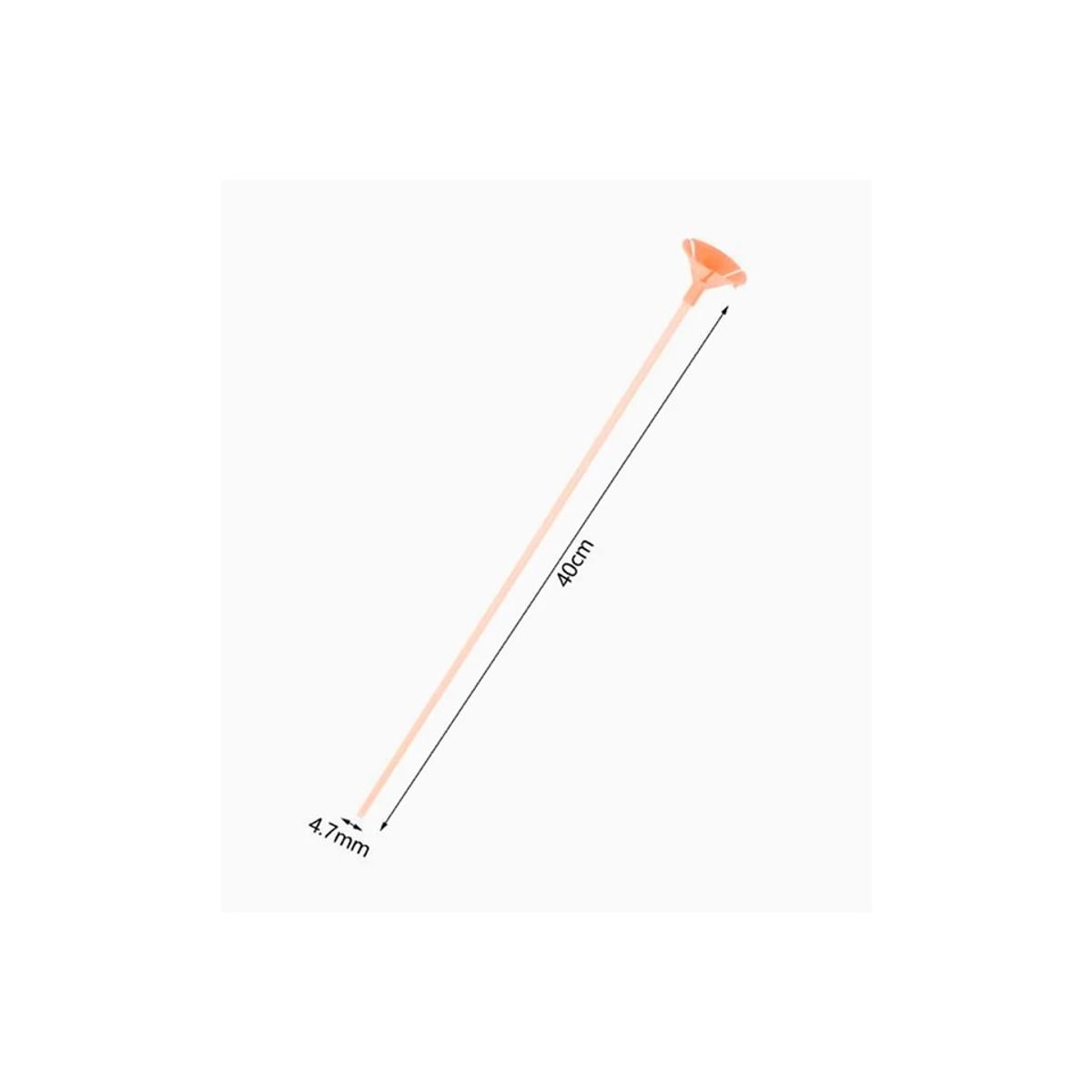 GENERICO - Varillas Para Globos Naranja 40cm