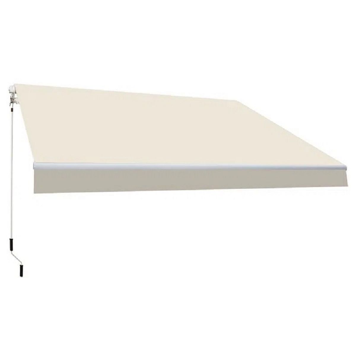 ALTAVISTA - Toldo Manual 3x2m color crudo, tela poliéster de 300 g/m2