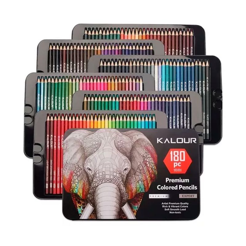 GENERICO - Set 180 Lapices Colore Arte Profesional Dibujo Caja Metálica
