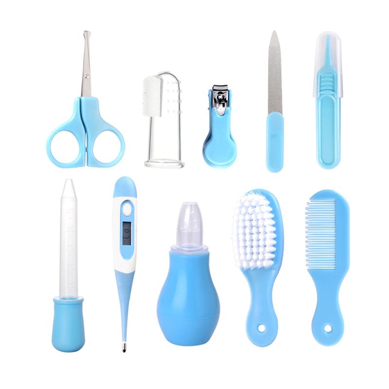 GENERICO - Set Cuidados Bebe 10 En 1 Manicure Peine Termometro Medicina