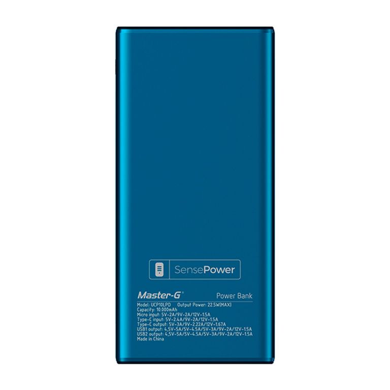 Cargador Portatil Bateria Power Bank Master-G 10000mAh 22.5w