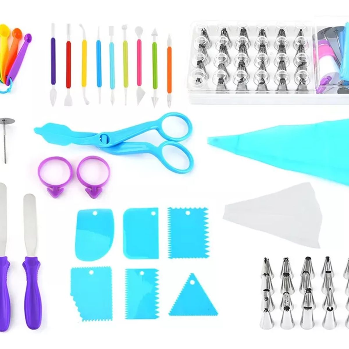 GENERICO - Set 56 Pcs Kit Repostero Decoracion De Tortas Y Cupcakes