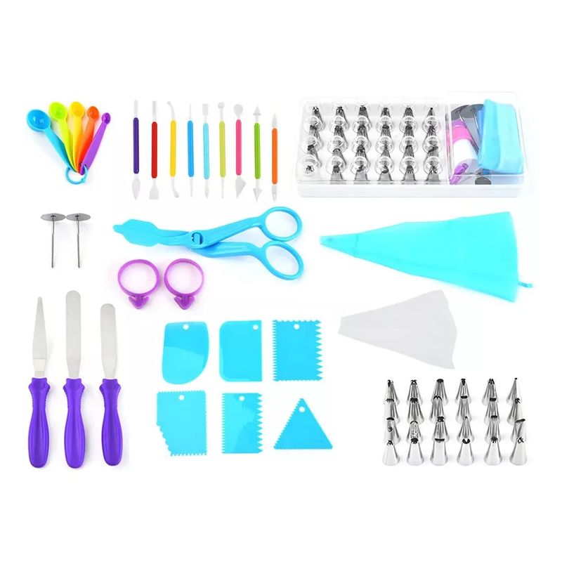 GENERICO - Set 56 Pcs Kit Repostero Decoracion De Tortas Y Cupcakes