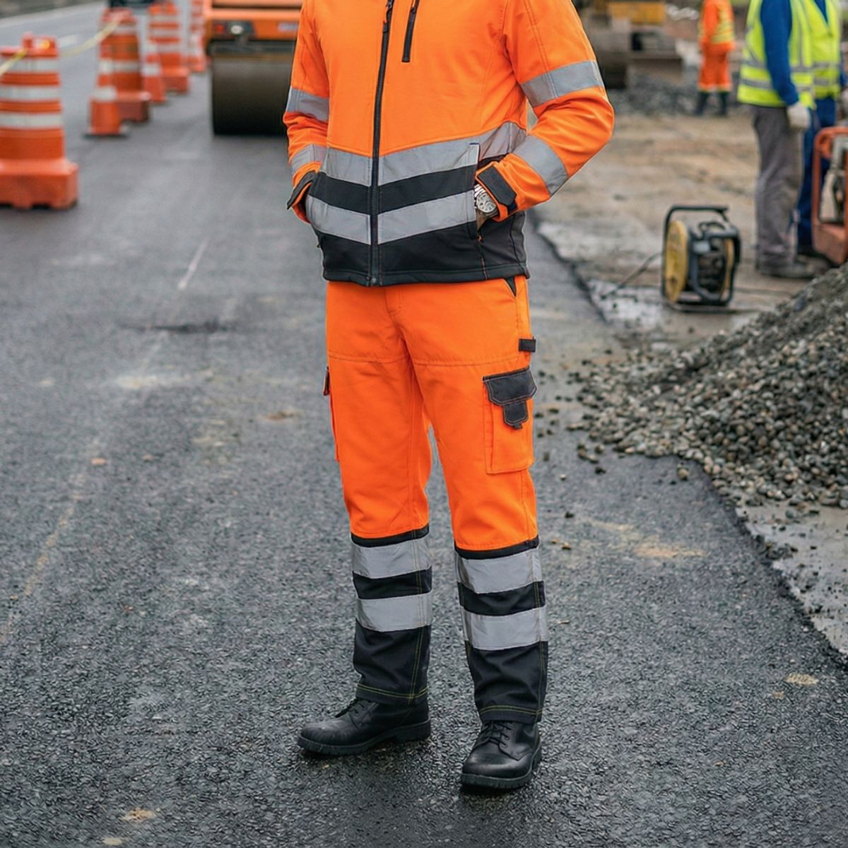 T WORLD - Pantalón Reflectante Bicolor Alta Visibilidad Clase 2 Hombre