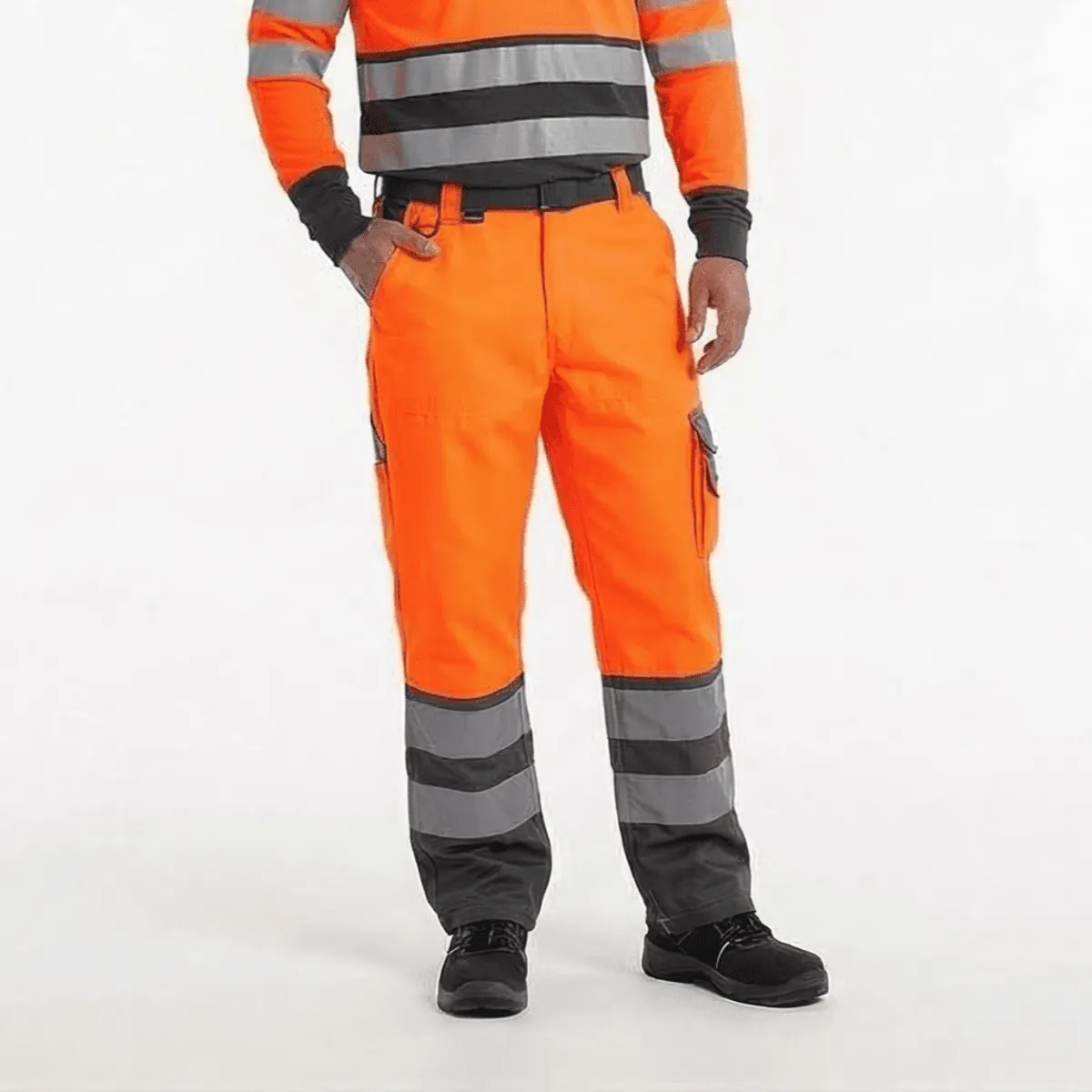 T WORLD - Pantalón Reflectante Bicolor Alta Visibilidad Clase 2 Hombre