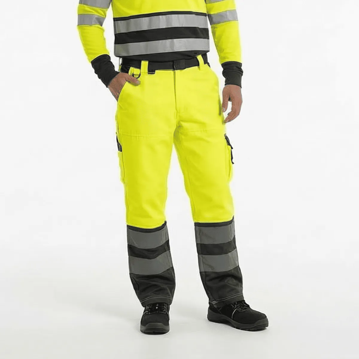 T WORLD - Pantalón Reflectante Bicolor Alta Visibilidad Clase 2 Hombre