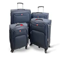 HOME & DESING - Set de 4 Maletas Blandas color Azul