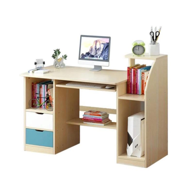 IMPORTCLICK - Escritorio Mesa Librero Gaveta PC 117x40x92 Café IMPORTCLICK