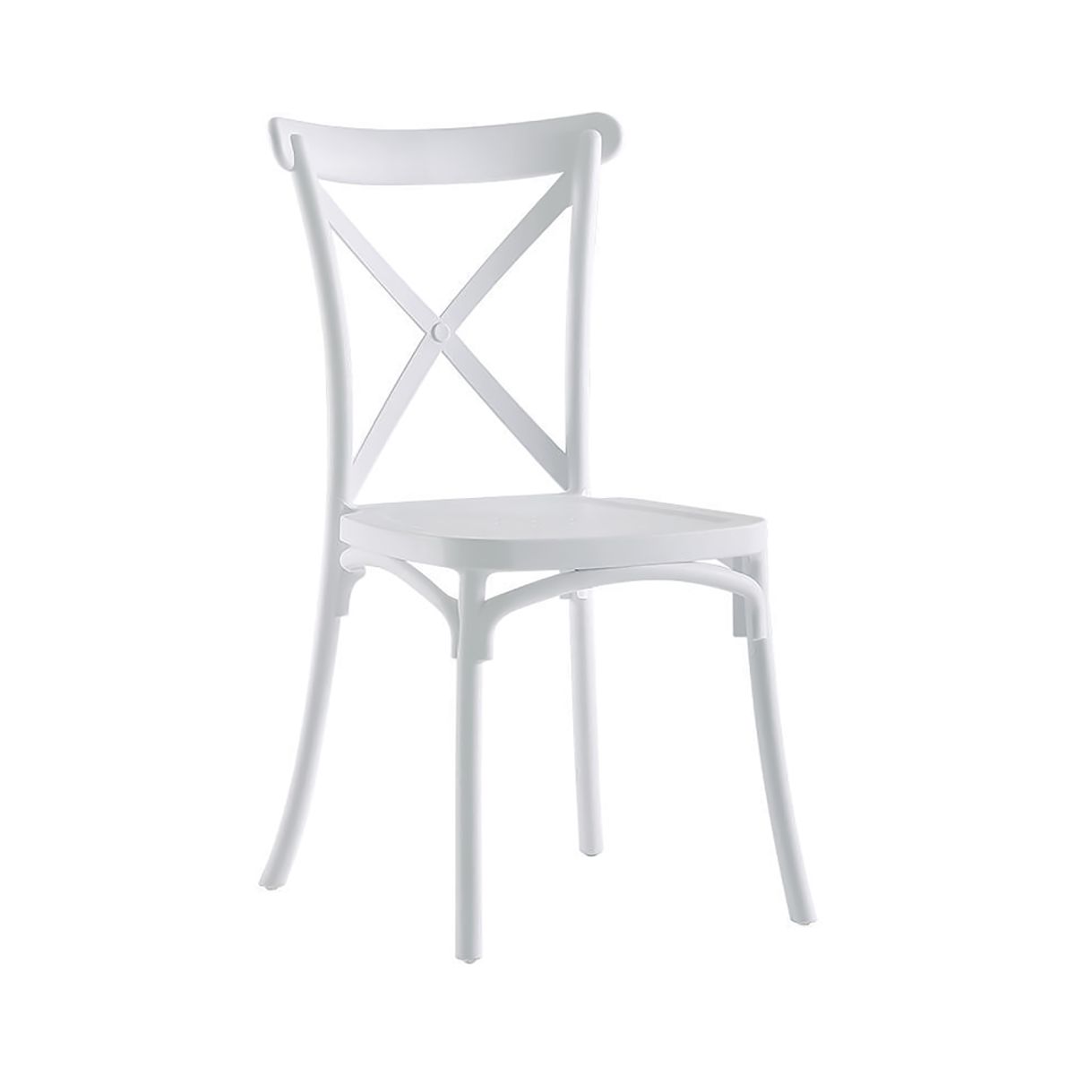 HOME & DESING - Silla Blanca con Respaldo Cruzado