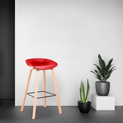 Imagen 2 del producto Silla Taburete color Rojo