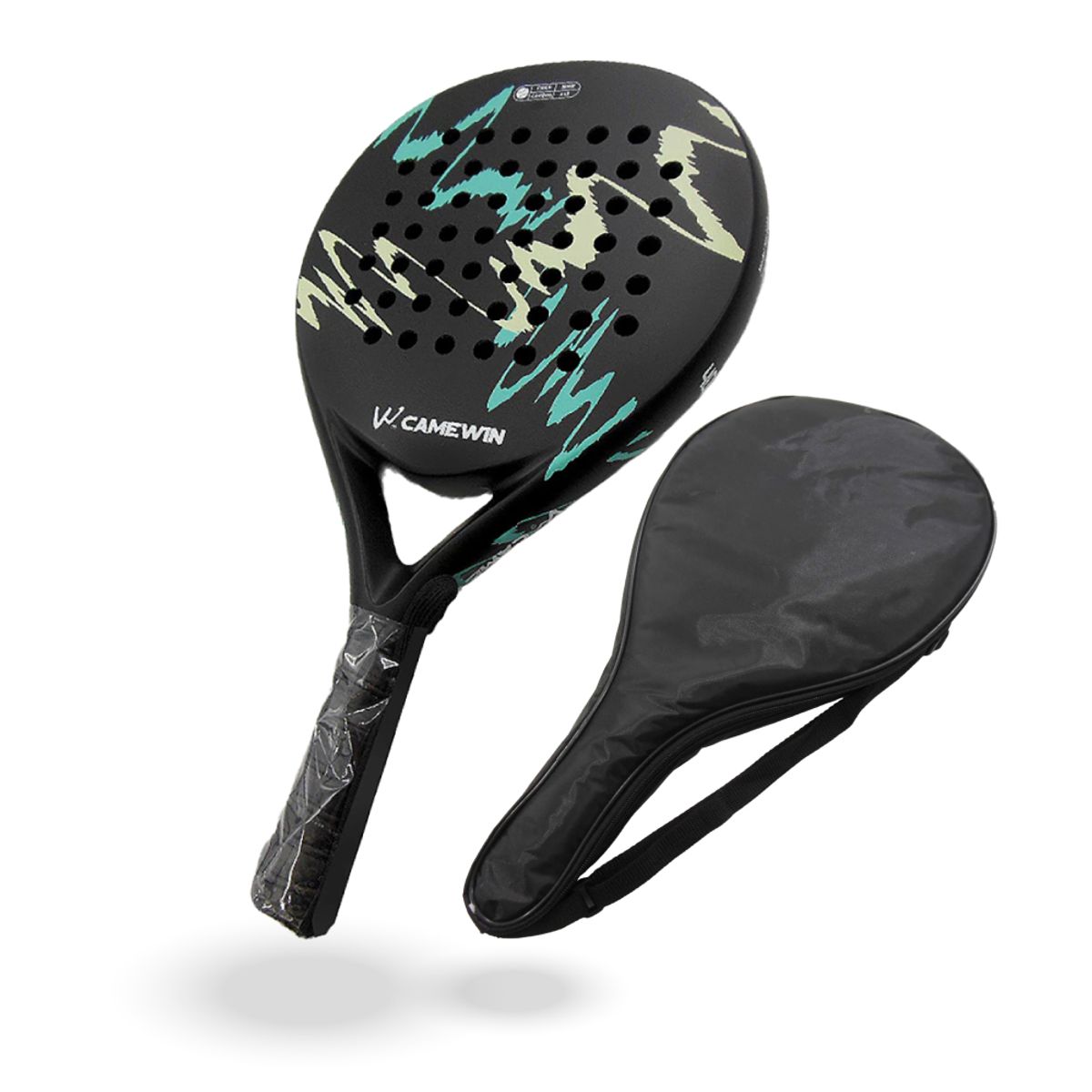 PWRFITNESS - Pala de Padel Negra con Verde modelo 4018