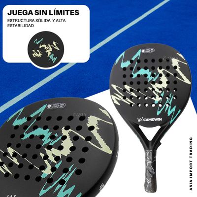 Imagen 2 del producto Pala de Padel Negra con Verde modelo 4018