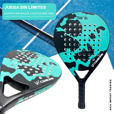 Imagen 2 del producto Pala de Pádel Black Edition con Funda –Diseño Vintage Pro Verde con Negro