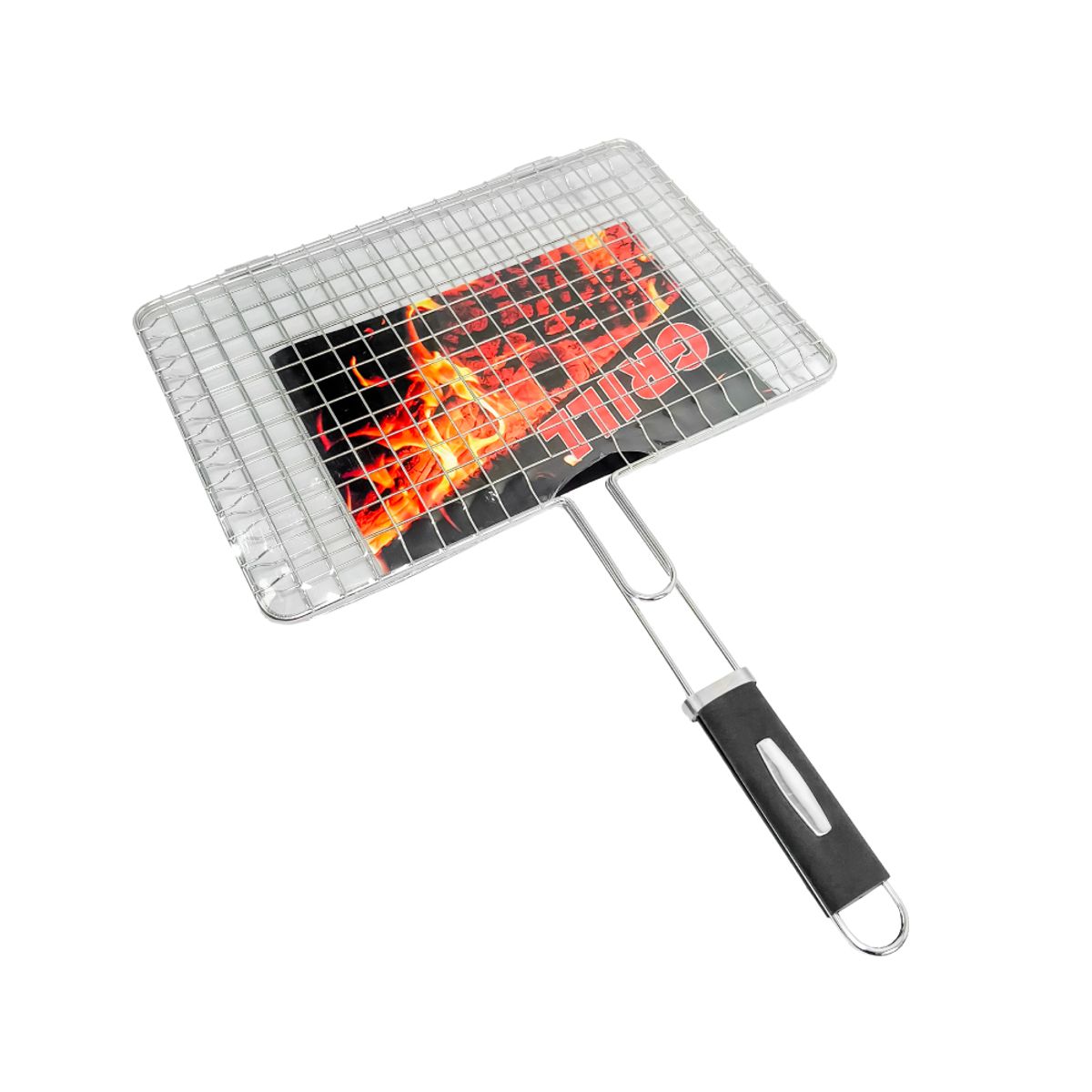 HOME & DESING - Rejilla Parrillera Doble con Mango Antideslizante DuoGrill Lock