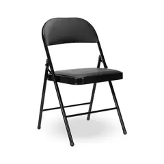 HOME & DESING - Silla Plegable Negra Acolchada