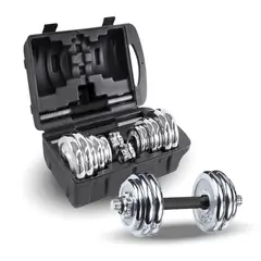 PWRFITNESS - Set de Mancuernas Cromadas 20KG