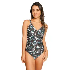 H2O WEAR - Traje de Baño Control Escote V Elena B Mujer - Negro