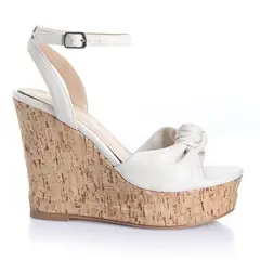VIA UNO - Sandalia Mujer Crema 22543602