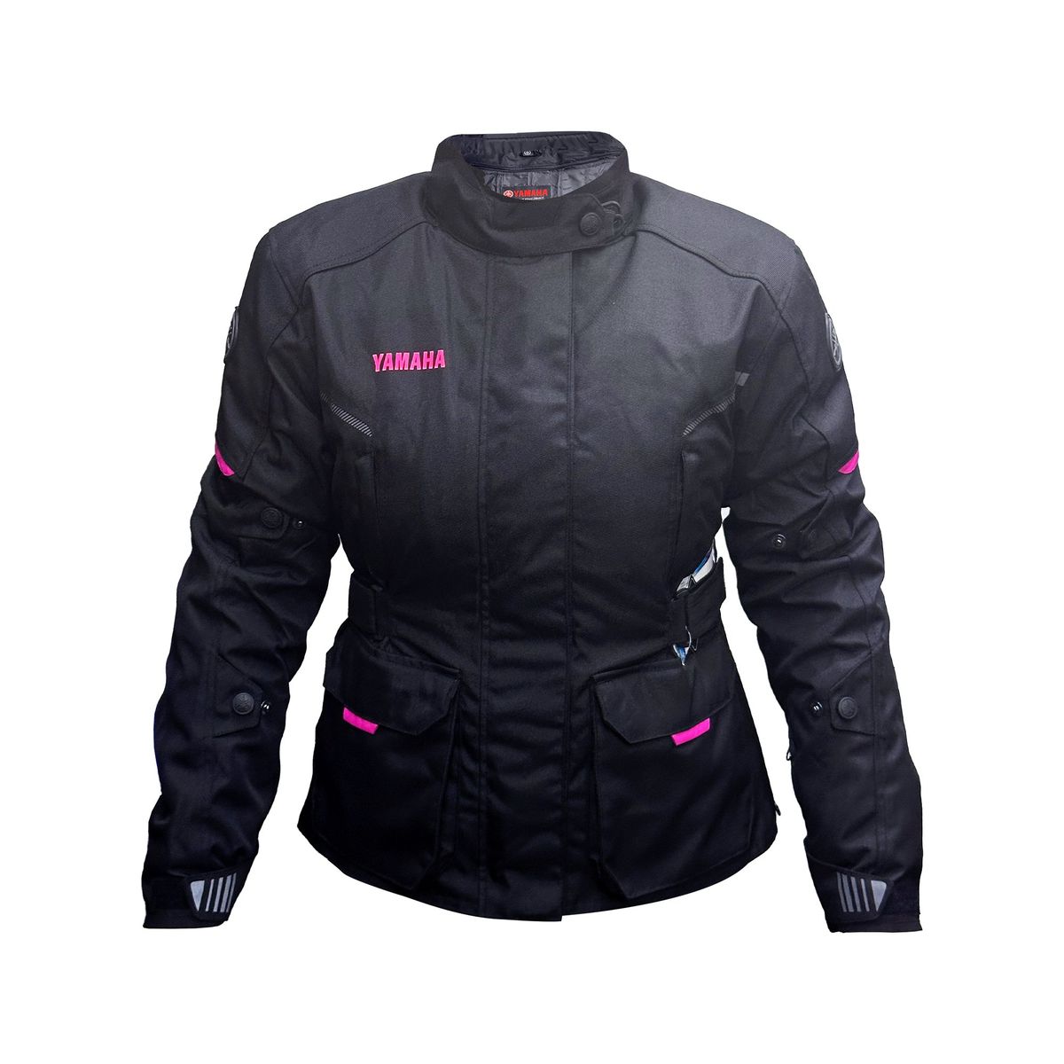 YAMAHA - Chaqueta Yamaha Railway Mujer Touring Negro Rosado