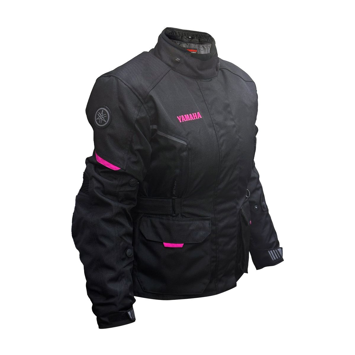 YAMAHA - Chaqueta Yamaha Railway Mujer Touring Negro Rosado